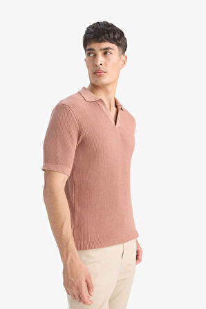 DeFacto %100 Pamuk Standart Fit Polo Yaka Kısa Kollu Triko Tişört E5860AX25SMBN300