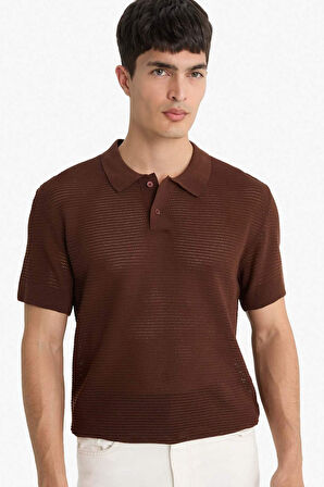 DeFacto Standart Fit Polo Yaka Triko Kısa Kollu Tişört C9582AX25SMBN192