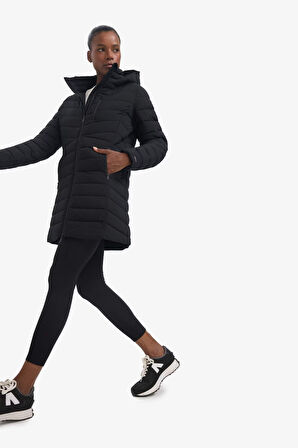 DeFactoFit Su İtici Regular Fit Kapüşonlu Şişme Parka Mont