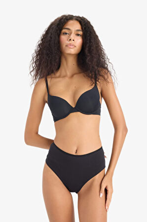 Push Up Micro Kaplı Yarım Dolgulu Balenli Tişört Bra Fall in Love