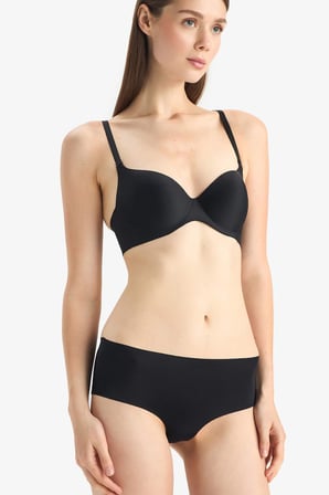 DeFacto Yarım Dolgulu Micro Dolgulu Push Up Tişört Bra C1525AX25AUBK81