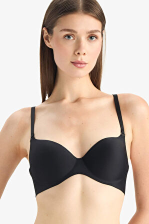 Micro Kaplı Yarım Dolgulu Balenli Tişört Bra-Fall in Love