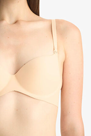 Micro Kaplı Yarım Dolgulu Balenli Tişört Bra-Fall in Love