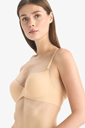 Micro Kaplı Yarım Dolgulu Balenli Tişört Bra-Fall in Love