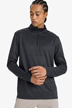 DeFactoFit Slim Fit Dar Kesim Dik Yaka Fermuarlı Sporcu Uzun Kollu Body