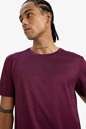 DeFactoFit Slim Fit Dar Kesim Bisiklet Yaka Sporcu Kısa Kollu Tişört