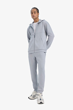 DeFactoFit Slim Fit Dar Kesim Standart Paça Skuba Dalgıç Kumaş Jogger