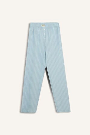 DeFacto Uzun Boy Poplin Pijama Altı-Fall in Love E7653AX25SPBE768