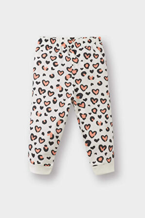 Kız Bebek Pijama Takımı Desenli Uzun Kollu Penye Üst Uzun Alt 