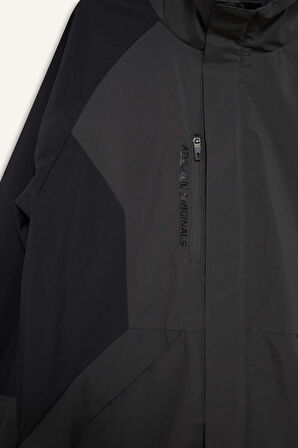 DeFactoFit Su İtici Regular Fit Kapüşonlu File Astarlı Fermuarlı Su Geçirmez Yağmurluk