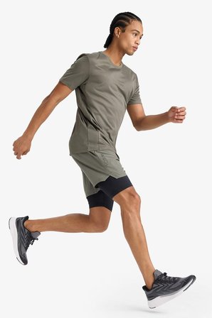 DeFacto Slim Fit Dar Kesim Sporcu İçi Taytlı Dokuma Şort F0010AX25AUKH398