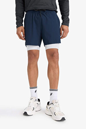 DeFactoFit Slim Fit Dar Kesim Sporcu Kısa Paça Şort