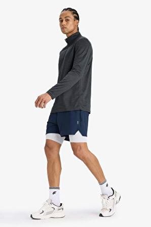 DeFactoFit Slim Fit Dar Kesim Sporcu Kısa Paça Şort