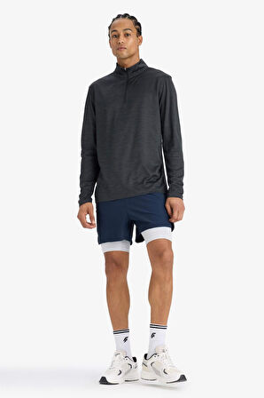 DeFactoFit Slim Fit Dar Kesim Sporcu Kısa Paça Şort