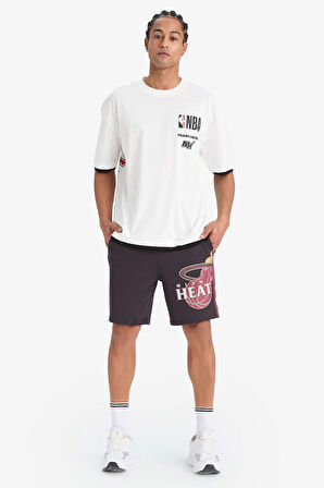 DeFactoFit NBA Miami Heat Standart Fit Kısa Paça Şort E2190AX25SMAR210