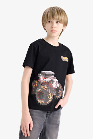 DeFacto Erkek Çocuk Hot Wheels Bisiklet Yaka Kısa Kollu Tişört E4824A825SMBK81