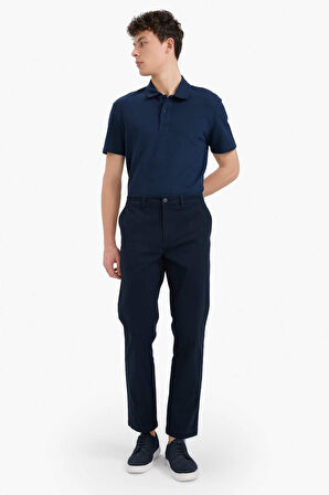 DeFacto Regular Fit Polo Yaka Dokulu Basic Düz Kısa Kollu Tişört B4939AX25SMNV135