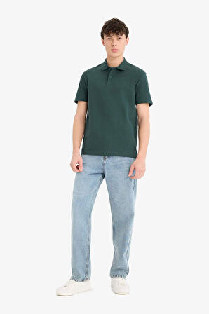 DeFacto Regular Fit Dokulu Basic Düz Kısa Kollu Polo Tişört B4939AX25SMGN715