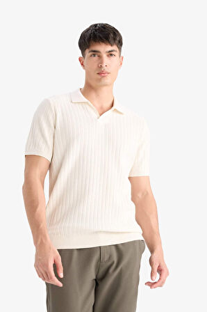 DeFacto %100 Pamuk Standart Fit Polo Yaka Kısa Kollu Triko Tişört E2884AX25SMER100