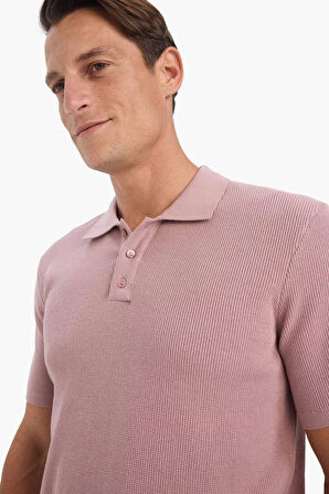 DeFacto %100 Pamuk Standart Fit Polo Yaka Kısa Kollu Triko Tişört E5866AX25SPPR347