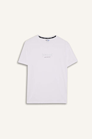 DeFactoFit Standart Fit Bisiklet Yaka Baskılı Kısa Kollu Tişört