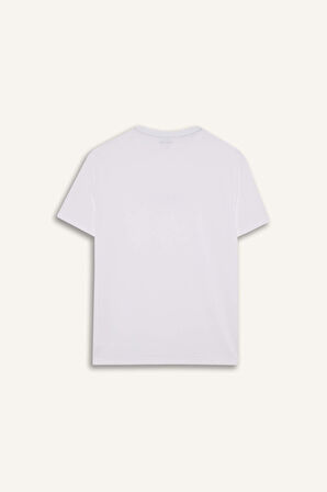 DeFactoFit Standart Fit Bisiklet Yaka Baskılı Kısa Kollu Tişört