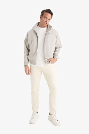 Regular Fit Dik Yaka Fermuarlı Mont