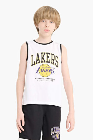 Erkek Çocuk NBA Los Angeles Lakers Bisiklet Yaka Atlet