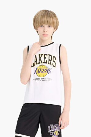 Erkek Çocuk NBA Los Angeles Lakers Bisiklet Yaka Atlet