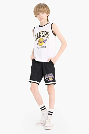 Erkek Çocuk NBA Los Angeles Lakers Bisiklet Yaka Atlet