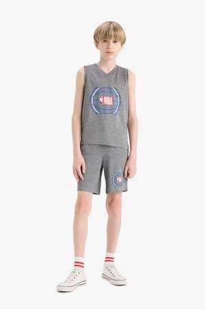DeFacto NBA Wordmark V Yaka Atlet Erkek Çocuk E4847A825HSGR210