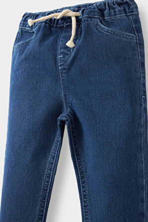 Erkek Bebek Beli Lastikli Jean Pantolon