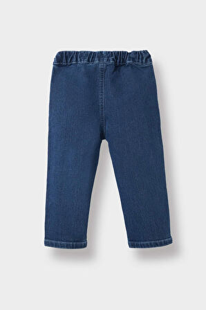 Erkek Bebek Beli Lastikli Jean Pantolon
