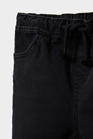 Erkek Bebek Beli Lastikli Jean Pantolon