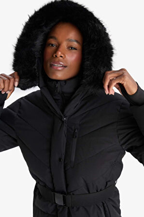 DeFactoFit Su İtici Regular Fit Kapüşonlu Parka Mont