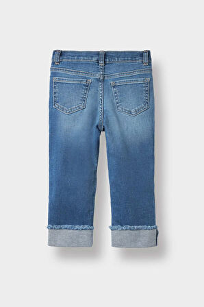 Kız Bebek Straight Fit Düz Paça Jean Pantolon