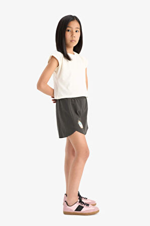 DeFacto Kız Çocuk Beli Lastikli Baskılı Şort E5724A825HSAR211