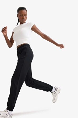 DeFactoFit Sporcu Jogger Eşofman Altı Standart Fit Modal Çift Cepli Basic Düz