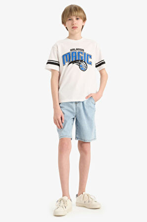 DeFacto Erkek Çocuk NBA Orlando Magic Bisiklet Yaka Kısa Kollu Tişört E4840A825SMWT34