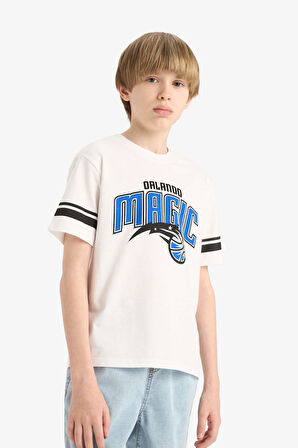 DeFacto Erkek Çocuk NBA Orlando Magic Bisiklet Yaka Kısa Kollu Tişört E4840A825SMWT34