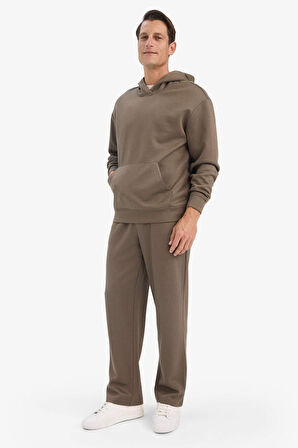 Wide Leg Cepli Geniş Paça Dokulu Eşofman Altı