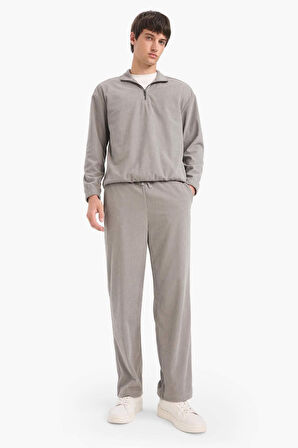 Wide Leg Cepli Geniş Paça Kadife Pantolon