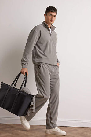 Wide Leg Cepli Geniş Paça Kadife Pantolon