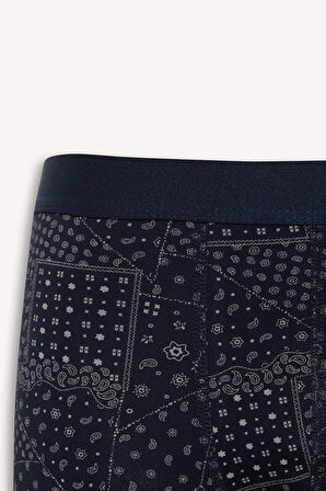 Regular Fit Şal Desenli 3'lü Boxer