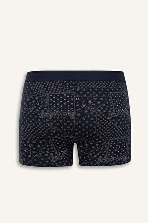 Regular Fit Şal Desenli 3'lü Boxer