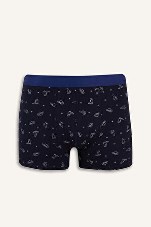 Regular Fit Kaktüs Desenli 3'lü Boxer