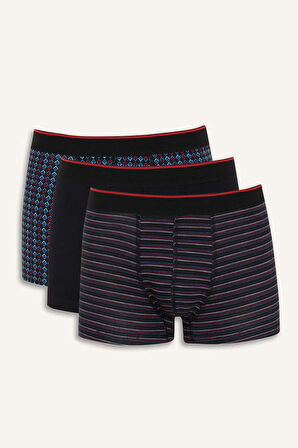 Regular Fit Çizgili 3'lü Boxer
