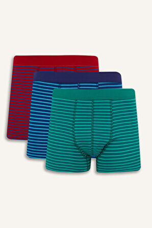 Regular Fit Çizgili 3'lü Boxer