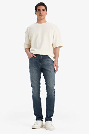 Pedro Slim Fit Dar Kalıp Normal Bel Dar Paça Jean Pantolon