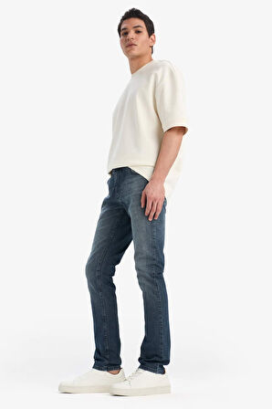 Pedro Slim Fit Dar Kalıp Normal Bel Dar Paça Jean Pantolon